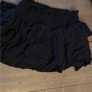 Katie J NYC Black Ruffled Skirt